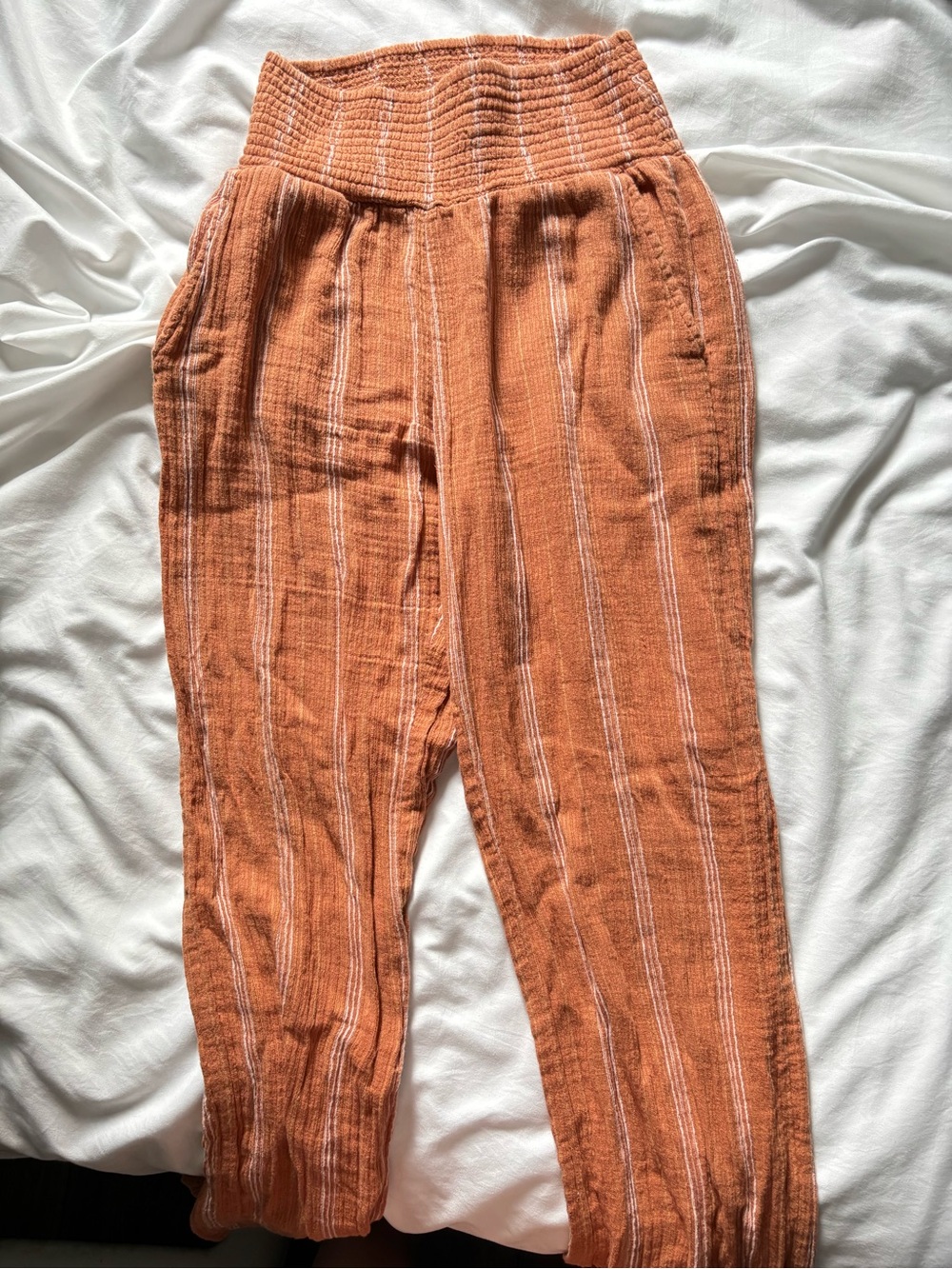 Women’s Billabong New Waves Rust Striped Relaxed/Summery Pants